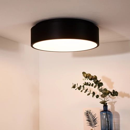 Lucide TALOWE LED - Lámpara de techo - Ø 45,5 cm - LED Regul. - 1x30W 3000K - Negro - ambiente 1